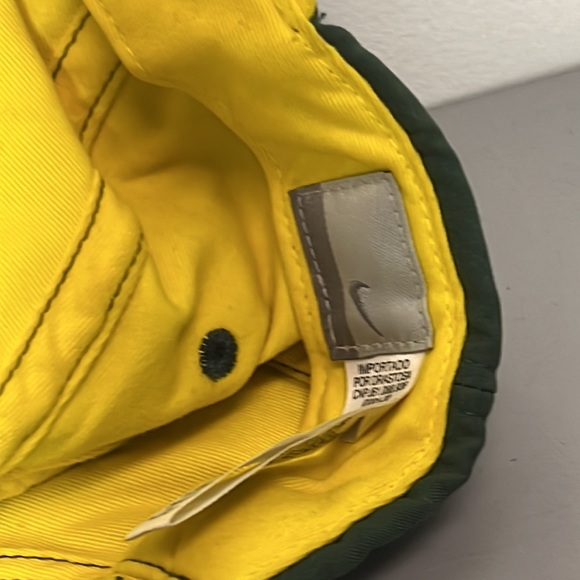 Vintage Brasil National Team Hat Cap Green Yellow Nike Strapback - Picture 5 of 5